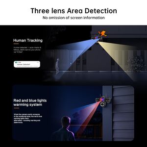 Cámara IP de Seguridad Inalámbrica <span class=keywords><strong>ICSEE</strong></span> de 9MP con Red Wifi, Tres Lentes, Luz Roja y Azul, PTZ para Sistema de Vigilancia Doméstica - Product Image 4