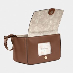 Bolsa de Pañales Mini para Mamá, Vegana, de Cuero Marrón, con Correas para Colgar, Portavasos Aislado, Bolsillo Organizador para Cochecito de Bebé - Product Image 5