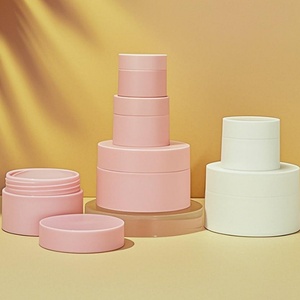 10g 30g 50g Empty Pink Matte Scrub Body Butter Face Cream Frosted Lip Balm Container pp Cosmetic Plastic Jar with Lid - Product Image 1