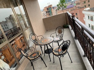 Set Tavolo e Sedie in Ferro Battuto per Balcone Esterno, <span class=keywords><strong>Tavolino</strong></span> da Caffè per Cortile, Set da Pranzo in Metallo - Product Image 5