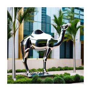 Superficie de espejo de tamaño real, metal, acero inoxidable, especies en peligro de extinción, escultura de jardín de Tigre, estatua de Arte de animales - Product Image 5