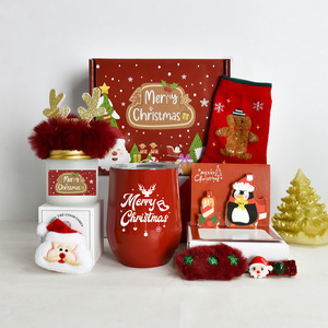 Christmas <b>Gift</b> Set Scented Candle Insulated Tumbler Xmas Socks Hair Accessories Holiday Present <b>Box</b> - Product Image 3