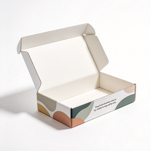 Boîte cadeau de luxe imprimée numériquement avec poème, en carton ondulé crème, avec impression de texte latérale - Product Image 2