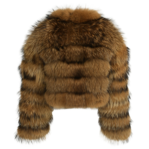 Cappotto di pelliccia di procione genuino delle donne su ordinazione di disegno della chiusura lampo delle signore su ordinazione della giacca di pelliccia di procione reale di inverno 100% femminile all'ingrosso - Product Image 6