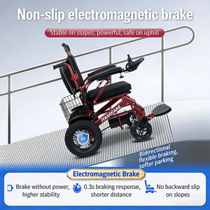 <span class=keywords><strong>Silla</strong></span> de Ruedas Eléctrica Plegable y <span class=keywords><strong>Compacta</strong></span> para Personas Mayores con Asiento Confortable, Motor Dual y Batería de Larga Duración - Product Image 2