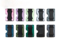 Portefeuille minimaliste de haute qualité pour homme avec protection RFID, porte-cartes en aluminium métallique avec sangle pour billets, idéal pour les voyages.