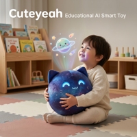 Jouet en peluche chat étoilé intelligent certifié CE CPC Cuteyeah, compagnon cognitif avancé pour l'exploration spatiale préscolaire