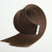 Extensions de cheveux invisibles Genius Tape en cheveux humains 100% naturels, cuticules alignées, double épaisseur, avec bande adhésive longue en PU