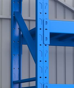 Système de rangement d'entrepôt industriel à 4 niveaux en acier thermolaqué de moyenne capacité - Product Image 2