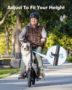 Vélo électrique Gyroor C1 Plus pour adultes avec siège, moteur 650W, batterie 13.5Ah, pneus pneumatiques de 14 pouces, trottinette électrique pliable - Product Image 5