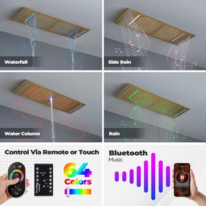 Cross-border 35*12inch Stainless Steel Hotel Use Ceiling-Mounted Concealed Digital Display LED Matrix <b>Shower</b> BXW-001 LED Display - Product Image 5