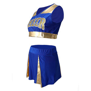 Conjuntos de Disfraces de Animadoras para Niñas Adultas con Logotipo Personalizado, Color Beige, Novedades, 100% Poliéster, Uniforme para Espectáculos de Danza y Actuaciones en Escenario - Product Image 6