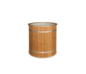Attractive Design Cedar Wooden Ice Bath 1 Person Barrel Bath Tub with Cooling and <strong>Filter</strong> <strong>System</strong> - Product Image 1
