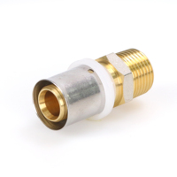 Fabrication CW617 laiton profil multimâchoires de haute qualité raccord pex multicouche plomberie raccord de tube d'eau raccord à pression en laiton