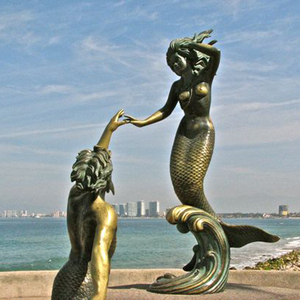 Nouveau design taille réelle sculpture <span class=keywords><strong>en</strong></span> bronze sirène - Product Image 1