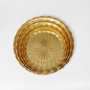 JS-623จานพลาสติกใสทรงกลมลายนูนสีอาหารเกรดอาหารขนมถั่วขนมปังเบเกอรี่ถาดเสิร์ฟ - Product Image 3