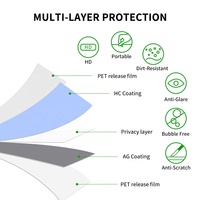 Filtre de protection d'écran de confidentialité de taille personnalisée M3 en PET Film de protection de moniteur pour ordinateur portable Macbook Air 13 pouces Vente en gros