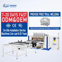 Machine de clôture entièrement automatique personnalisée Hwashi vente en gros machines de fabrication de treillis métallique équipement treillis métallique soudé pour cage