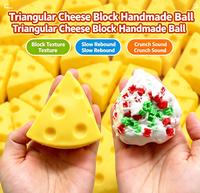 Tendance : Jouet Squishy en forme de fromage fait main, à rebond lent, avec rembourrage en blocs de construction, sensation de poids lourd, balle à presser, pour la vente en gros