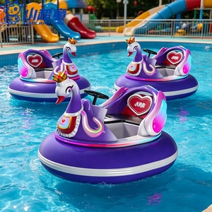 Bateau tamponneur électrique gonflable en forme de cygne, facile à utiliser, pour enfants, adultes et familles, idéal pour piscines et lacs. - Product Image 1