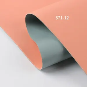 ECO 160Cm Lebar PVC Kulit Sapi Pola Dua Sisi Warna Yang Berbeda Buatan Kulit Sintetis Sepatu Meja Tikar dan Tas Kain