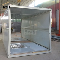 Maison conteneur pliable moderne et portable à 2 chambres pour l'extérieur avec solutions de design graphique