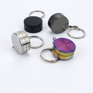 30mm Mini <b>Small</b> Herb Smoking Accessories Tobacco <b>Grinder</b> with Keychain - Product Image 2