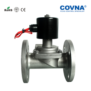 Válvula solenoide de diafragma COVNA de 6 pulgadas, accionada por gas, AC220V, de alta temperatura y brida alta - Product Image 3
