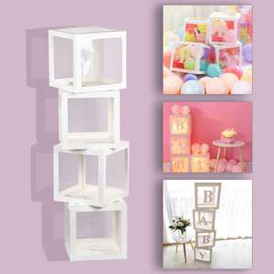 Vente chaude <span class=keywords><strong>Transparent</strong></span> Boîte <span class=keywords><strong>De</strong></span> Ballon BÉBÉ Surprise D'anniversaire Décoration Scène Mise En Page <span class=keywords><strong>De</strong></span> <span class=keywords><strong>Mariage</strong></span> D'amour Annonce Parti Boîte - Product Image 4