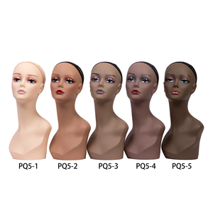 Tête de Mannequin Femme en PVC de Haute Qualité, Colorée, avec Perforation pour Perruques, pour Présentation de Perruques, 20 cm - Product Image 6
