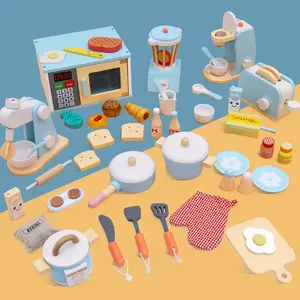 Кулинарный набор для девочек, игрушки для микроволновой печи, посуда, кухонные игрушки, имитация образовательного синего цвета для девочек, маленькие игрушки для кухни