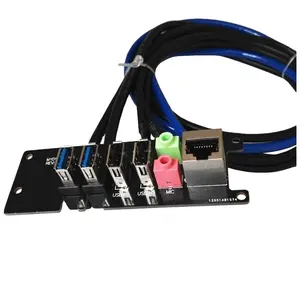 PC USB 3.0 Front Panel Hub Computer Expansion Board with USB3.0 USB2.0 Audio Port Microphone Input
