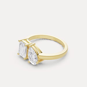 Bague de fiançailles et de mariage de luxe en diamant rond brillant cultivé en laboratoire, la plus vendue, bijoux fins pour femmes, disponible à la vente - Product Image 5