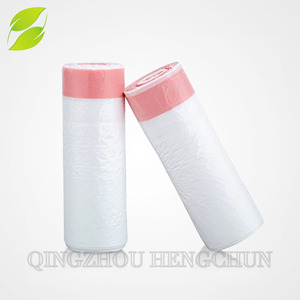 Sac poubelle blanc jetable à cordon en rouleau de haute qualité, prix usine HC, pour les déchets ménagers - Product Image 2