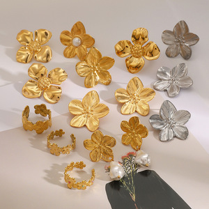 Pendientes de Perlas de Acero Inoxidable Yueli, Juego de Joyería para Uso Diario - Product Image 3