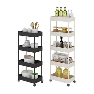 3 Tier Badezimmer Rolling Utility Cart Storage Organizer Rolling Slim Lager regal mit Rädern