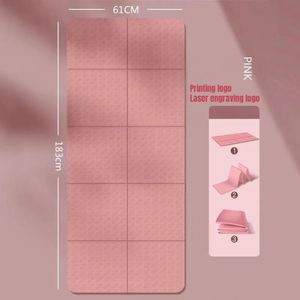 Wholesale Eco-Friendly <b>TPE</b> Yoga Mat Convenient Portable Foldable Design with 6mm Thick Carrying Case - Product Image 4