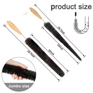 Brosse à poussière flexible à poils foncés avec manche huilé en fil d'acier inoxydable <span class=keywords><strong>pour</strong></span> la maison, la voiture, le nettoyage des biberons <span class=keywords><strong>pour</strong></span> rouleau de lavage - Product Image 2