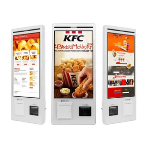 21.5/27/32 Inch Touch Screen Payment Kiosk Windows Android Optional <b>Printer</b> Terminal 80mm QR <b>Scanner</b> Self Ordering Machine - Product Image 1
