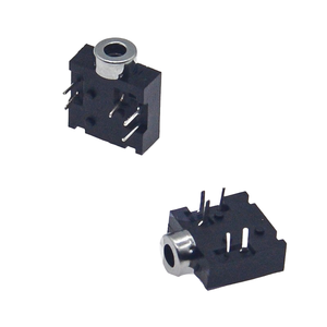 Conector de Audio PJ-204 de 2.5mm para Sistemas de Intercomunicación, Montaje Horizontal DIP de 5 Pines con Carcasa de Latón, Conector Específico para Intercomunicación - Product Image 5