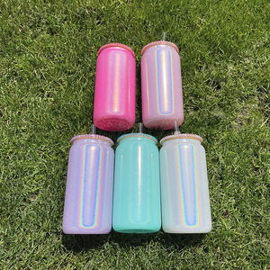 Vente <span class=keywords><strong>en</strong></span> <span class=keywords><strong>gros</strong></span> <span class=keywords><strong>en</strong></span> vrac 15oz 16oz sublimation diamant verre peut avec strass couvercle Soda bière café gobelets pour <span class=keywords><strong>impression</strong></span> bricolage - Product Image 5