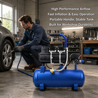 Compresseur d'air portable haute pression, capacité 9L, piston oscillant, refroidissement par air, silencieux, micro mini compresseur d'air industriel