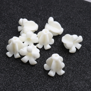 Perle de 12 mm en poudre de coquillage, motif couronne en relief, dégradé vert, motif arbre floral hawaïen, perle épaisse, pour la fabrication de sacs et de bijoux - Product Image 4