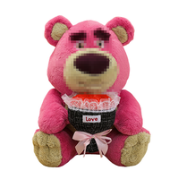 Ours en peluche Xinhui Hug Flower Bear, vente en gros, cadeaux d'anniversaire, de la Saint-Valentin et de Noël, jouets en peluche de personnages de dessins animés pour filles et enfants