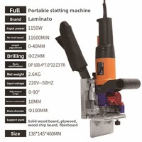 Machine à rainurer portable Lamino multifonctionnelle pour le raccordement de pièces dissimulées, outil de connexion de pièces de placard, et pour le perçage de noyaux de pompe