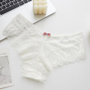 Damen-Slips Sexy Spitzenunterwäsche Atmungsaktive und Weiche Damenslips Mittlere Taille Ausgeschnittener Slip - Product Image 4
