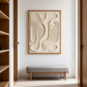 Opera d'Arte Originale Moderna Astratta Minimalista, Dipinto a Olio 3D Testurizzato 100% Fatto a Mano, Grande Formato Personalizzato su Tela <span class=keywords><strong>per</strong></span> Soggiorno - Product Image 5