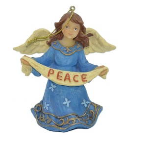 Personalized Baby Hanging Ornament Custom Made Polyresin Small <strong>Cherub</strong> Figurine Angel Wings <strong>Statue</strong> - Product Image 4