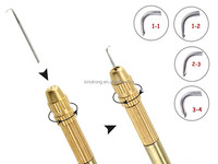 Aiguilles à ventilation pour perruque, en cuivre, 1 pièce, accessoires pour la fabrication de perruque, vente en gros