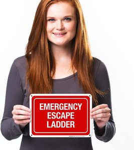 Panneaux d'échelle de secours d'urgence, marqueurs d'évacuation de sécurité pour les immeubles de grande hauteur, les appartements et les installations industrielles. - Product Image 3